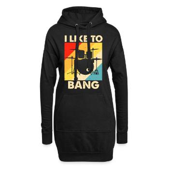 Batterie Batteur Batteur - Sweat-shirt à capuche long Femme - noir - Devant