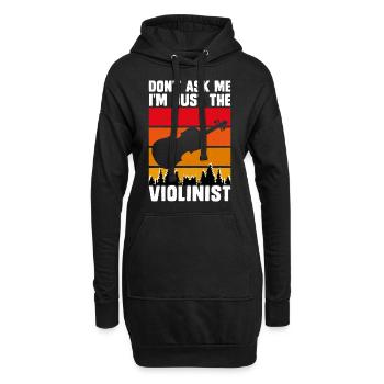 Violine Violinist - Hoodie-Kleid - Schwarz - Vorne