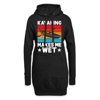 Kayak Kayakiste Kayakiste - Sweat-shirt à capuche long Femme - noir - Devant