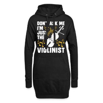 Violine Violinist - Hoodie-Kleid - Schwarz - Vorne