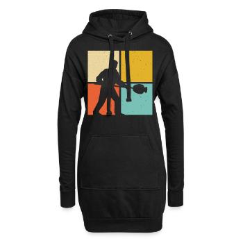 Souffleur - Sweat-shirt à capuche long Femme - noir - Devant