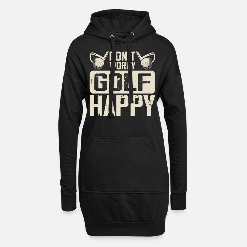 Golf Golfer - Hoodie-Kleid - Schwarz