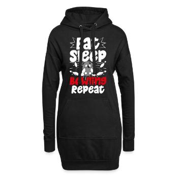 Bowling - Hoodie-Kleid - Schwarz - Vorne