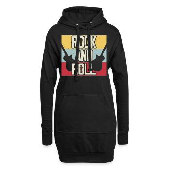 Rock and roll - Sweat-shirt à capuche long Femme - noir - Devant