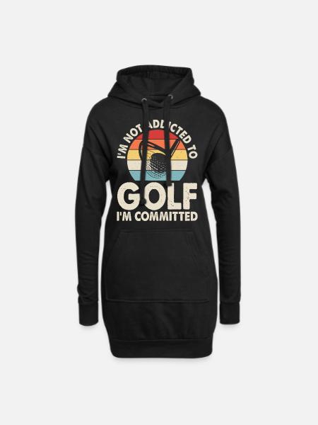 Golf Golfer - Hoodie-Kleid - Schwarz