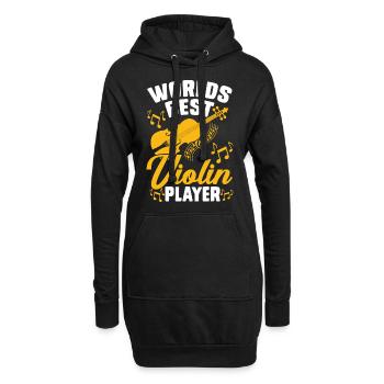 Violine Violinist - Hoodie-Kleid - Schwarz - Vorne