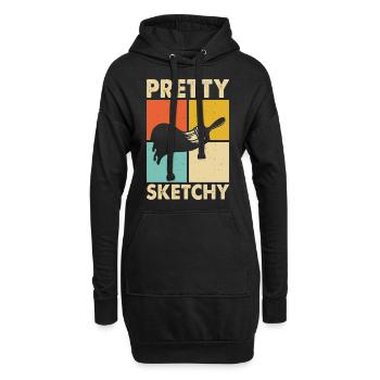 Malen Künstler Maler - Hoodie-Kleid - Schwarz - Vorne