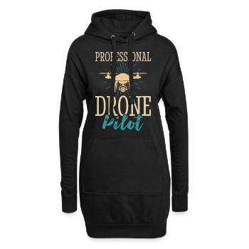 Drone - Sweat-shirt à capuche long Femme - noir - Devant