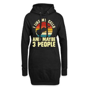 Violine Violinist - Hoodie-Kleid - Schwarz - Vorne