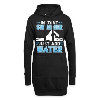 Flotteur de natation - Sweat-shirt à capuche long Femme - noir - Devant