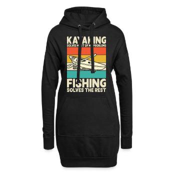 Kayak Kayakiste Kayakiste - Sweat-shirt à capuche long Femme - noir - Devant
