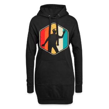 VR Virtuel Reality - Hoodie-Kleid - Schwarz - Vorne
