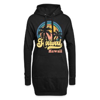 Hawaii - Hoodie-Kleid - Schwarz - Vorne