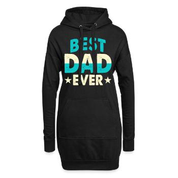 Meilleur papa - Sweat-shirt à capuche long Femme - noir - Devant