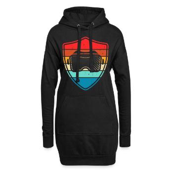 VR Virtuel Reality - Hoodie-Kleid - Schwarz - Vorne