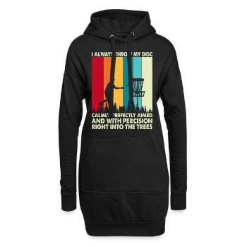 Discgolf Disc Golf - Hoodie-Kleid - Schwarz - Vorne