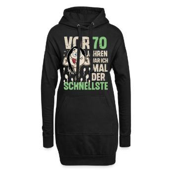 70. Geburtstag 70 Jahre War Ich Mal Der Schnellste - Hoodie-Kleid - Schwarz - Vorne