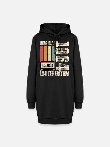 60. Geburtstag 1964 Jahrgang Retro Vinatge - Hoodie-Kleid - Schwarz