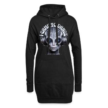 I CAME TO DANCE - Cool Humanoid with Headphones! - Hoodie Dress - black - Front