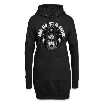 ME GUSTA DnB - Cool Creature with Headphones! - Hoodie Dress - black - Front