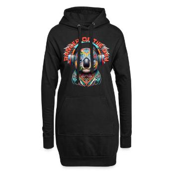 BANGER OF THE DAY – Cute Koala Bear & Headphones! - Hoodie Dress - black - Front
