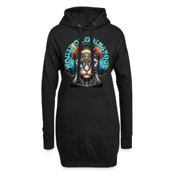 HOUSE OF MAINSTAGE - Cute Aroki Cat & Headphones! - Hoodie Dress - black - Front