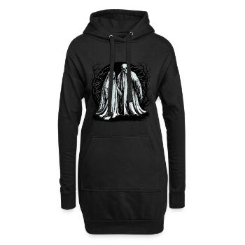 Gruseliges Geisterpaar spukt - Hoodie-Kleid - Schwarz - Vorne