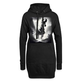 Cooles Tyrannosaurus Rex T-Shirt Design - Hoodie-Kleid - Schwarz - Vorne