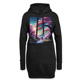 Fuji-Berg in Japan - Hoodie-Kleid - Schwarz - Vorne