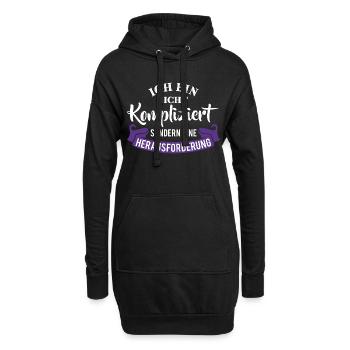 Zicke Freundin Herausforderung - Hoodie-Kleid - Schwarz - Vorne