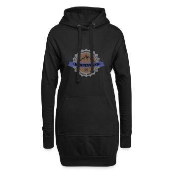 Gipfelbesteigung Kampenwand Height 1669 m - Hoodie-Kleid - Schwarz - Vorne