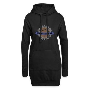 Gipfelbesteigung Grossvenediger Height 3666 m Berg - Hoodie-Kleid - Schwarz - Vorne