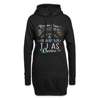 Devine quoi ! Je me cache dans le ventre de Maman - Sweat-shirt à capuche long Femme - noir - Devant