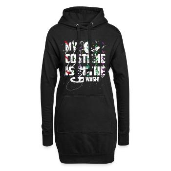 Mein Kostüme ist in der Wäsche - Hoodie-Kleid - Schwarz - Vorne