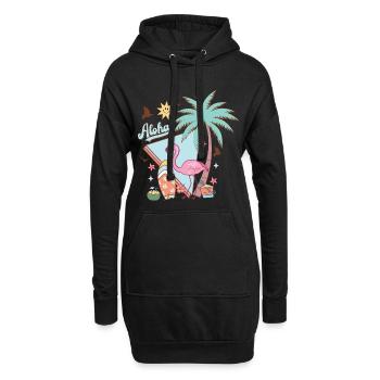 Aloha Sommer - Hoodie-Kleid - Schwarz - Vorne
