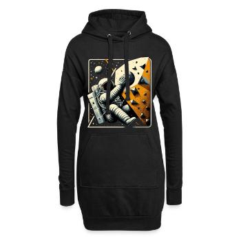 Astronaute de bloc Astronaute Astronaute Cadeau - Sweat-shirt à capuche long Femme - noir - Devant