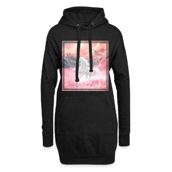 Pferd  - Hoodie-Kleid - Schwarz - Vorne