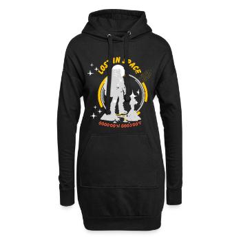 Perdus dans l’espace – Astronaut Trail - Sweat-shirt à capuche long Femme - noir - Devant