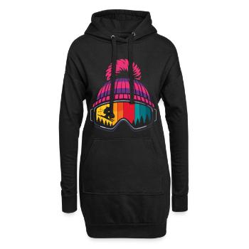 Après Ski Skier Hat Ski Goggles Sports d’hiver - Sweat-shirt à capuche long Femme - noir - Devant