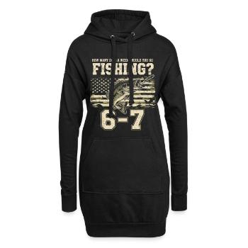 Pêche 7j/7 : Le Planning Idéal du Passionné - Sweat-shirt à capuche long Femme - noir - Devant