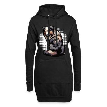 Australian Shepherd Aussie Aussiebesitzer Aussies - Hoodie-Kleid - Schwarz - Vorne