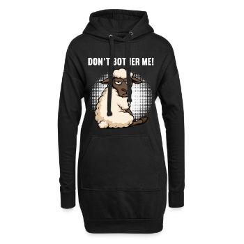 Don't Bother Me Schaf Schafe Schäfer Schafhalter  - Hoodie-Kleid - Schwarz - Vorne