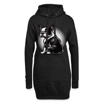 Boston Terrier Propriétaire de Boston Terrier Bostie - Sweat-shirt à capuche long Femme - noir - Devant