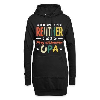 Professioneller Opa Rentner - Hoodie-Kleid - Schwarz - Vorne