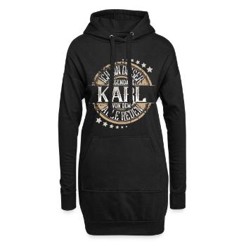 Karl - Hoodie-Kleid - Schwarz - Vorne