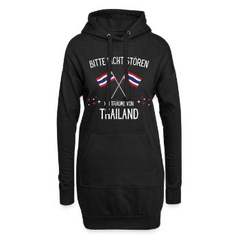 Bitte nicht stören ich träume von Thailand - Hoodie-Kleid - Schwarz - Vorne