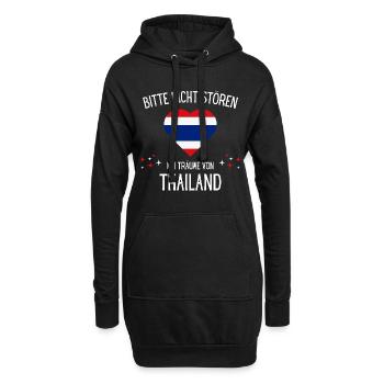 Bitte nicht stören ich träume von Thailand - Hoodie-Kleid - Schwarz - Vorne