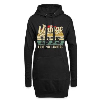 Vintage Geburtstagsgeschenk 1975 Limited Edition - Hoodie-Kleid - Schwarz - Vorne