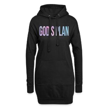 God's Plan - Sweat-shirt à capuche long Femme - noir - Devant