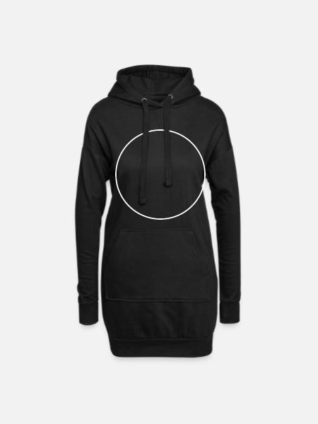 Kreis Rund Selbst Gestalten Geschenk - Hoodie-Kleid - Schwarz